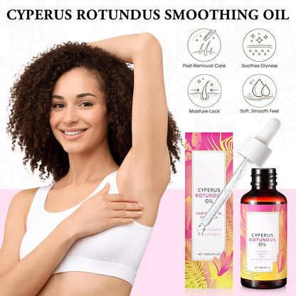 Natural Cyperus Rotundus Oil 60ml Hair Removal Oil Moisturizing Soothing Reduce Body Hair Growth