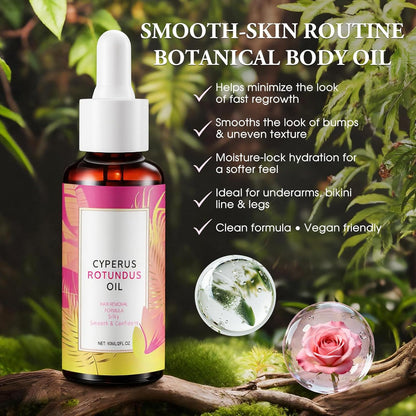 Natural Cyperus Rotundus Oil 60ml Hair Removal Oil Moisturizing Soothing Reduce Body Hair Growth